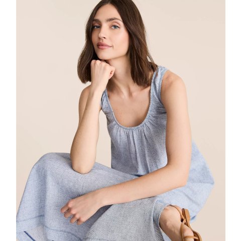 LOU & GREY Linen Cotton Pocket Maxi Dress