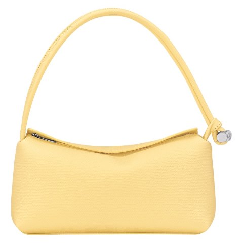 Longchamp Le Roseau M Yellow Leather Shoulder Bag