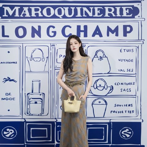 Longchamp Le Roseau S Leather Handbag Pistachio