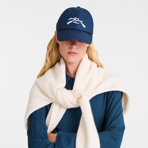Longchamp Dark Purple Cotton Cap