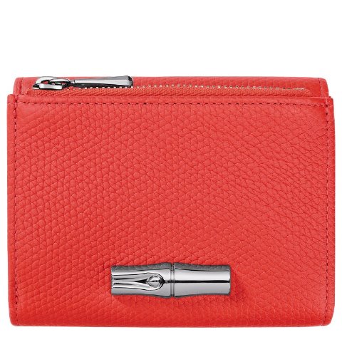 Longchamp Le Roseau Compact Leather Wallet