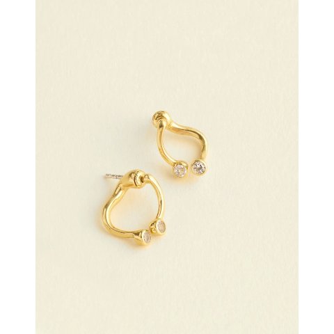 Madewell Demi-Fine Crystal Front-Back Earrings