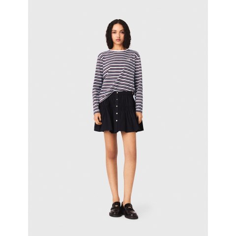 Maje Striped T-shirt Brown for Women