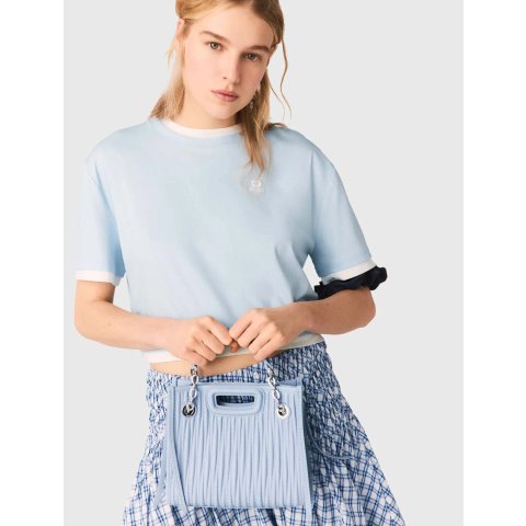 Maje Two-Tone T-Shirt Blue for Women
