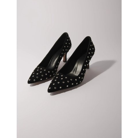 Maje Rhinestone Pointed Toe Pumps
