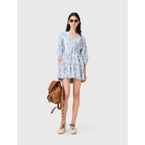 Maje Blue Pleated Dress for Women
