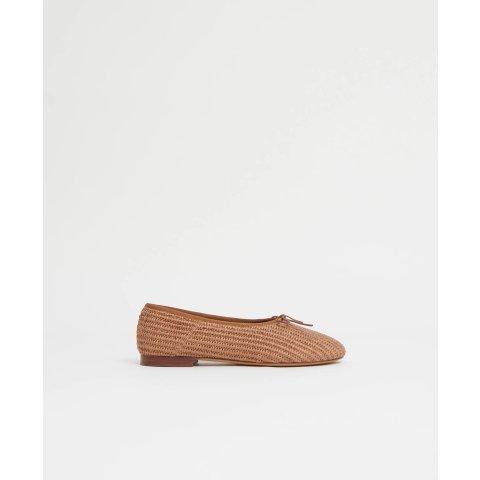 Mansur Gavriel Raffia Dream Ballerina Flats