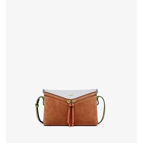 MCM Diamant 3D Shoulder Bag Suede and Calfskin