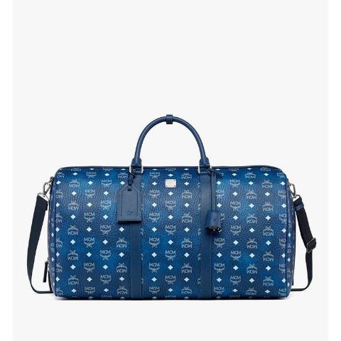 MCM Ottomar Weekender Bag Blue 55cm