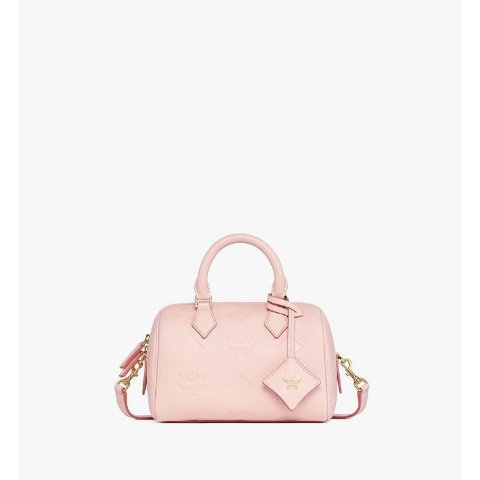 MCM Ella Boston Bag Maxi Monogram Leather
