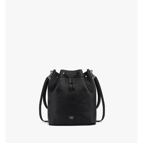MCM Dessau Maxi Monogram Leather Drawstring Bag