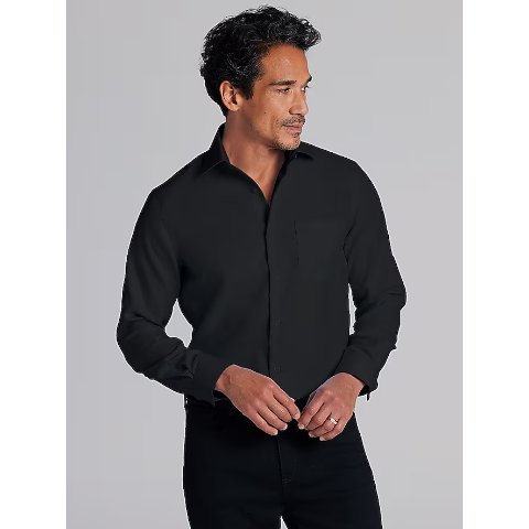 Joseph Abboud Pronto Uomo Modern Fit Dress Shirt Black Size M