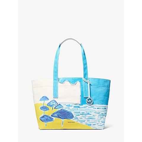 Michael Kors X Zimpel Large Cotton Canvas Tote Bag