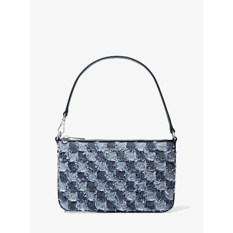 Michael Kors Jet Set Travel Small Patchwork Denim Wristlet