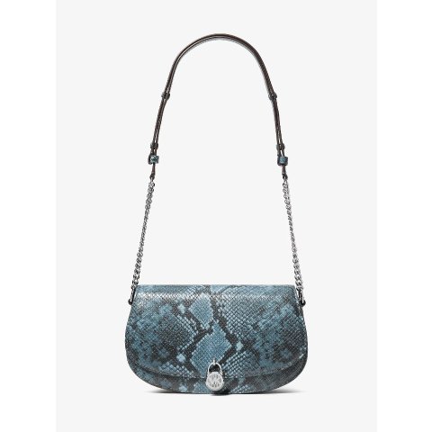 Michael Kors Mila Medium Snake Embossed Messenger Bag