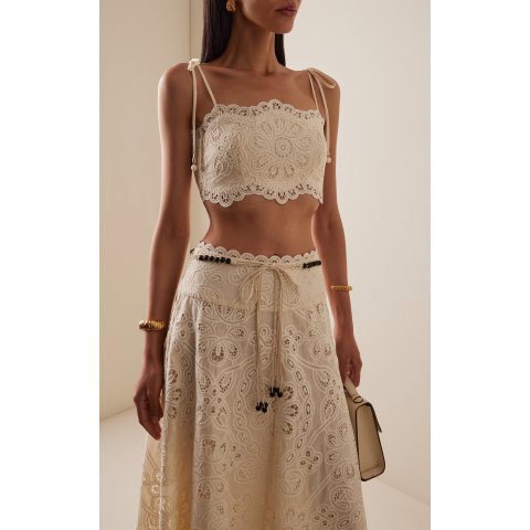 Zimmermann Rhiannon Lace Crop Top