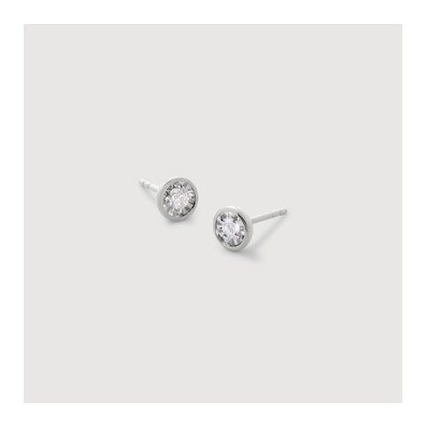 Solitaire Diamond Medium Stud Earrings