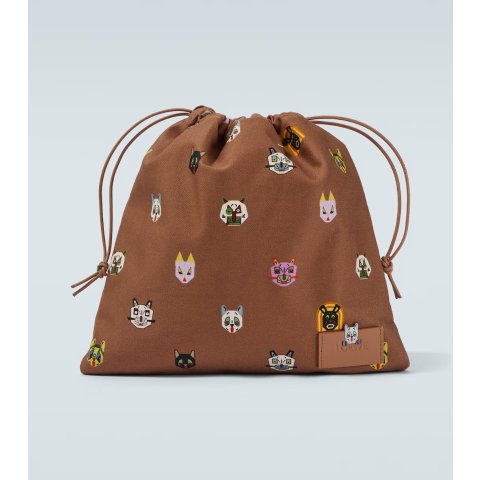 Loewe Louis Wain Cats Leather-Trimmed Pouch