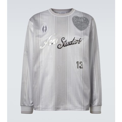 Acne Studios Striped Logo T-shirt