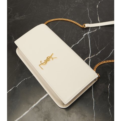 Saint Laurent Cassandre Mini Leather Phone Pouch