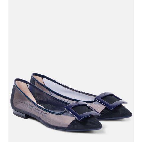Roger Vivier Gommettine Mesh Ballet Flats