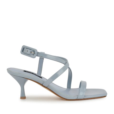 Nine West Hanni Strappy Sandals Light Blue Patent