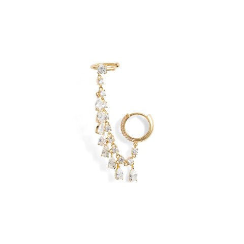 Nordstrom Cubic Zirconia Huggie & Ear Cuff