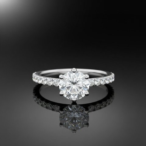 Freya 14K White Gold Lab Diamond Ring 1.25ct