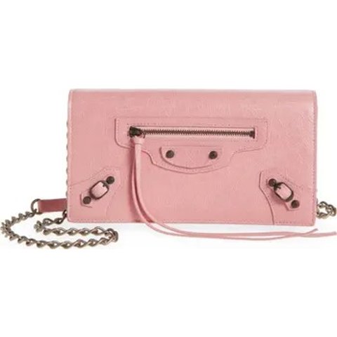 Balenciaga Le City Leather Wallet on Chain