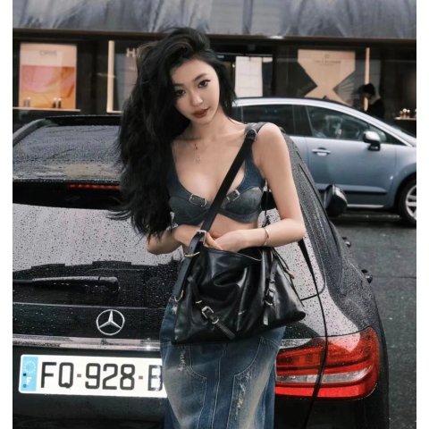 Givenchy Voyou Degrade Metallic Leather Shoulder Bag