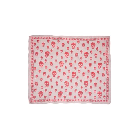 McQueen Skull Print Silk Scarf