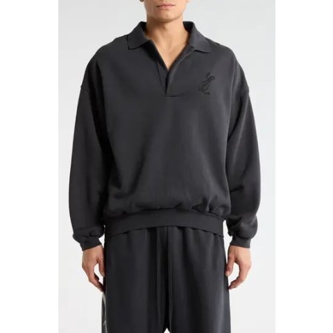 Essentials Embroidered Cotton Fleece Sweatshirt
