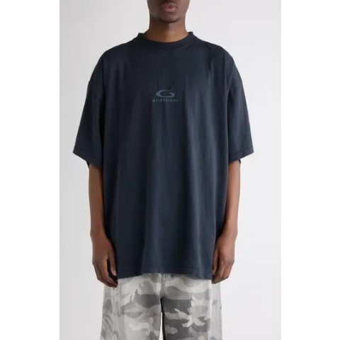 Balenciaga Loop Oversize Cotton T-Shirt