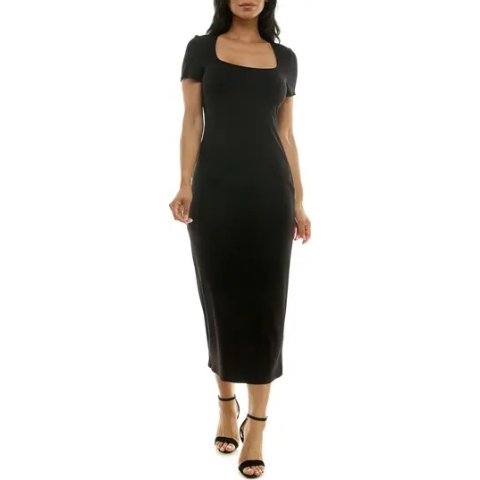 Bebe Square Neck Midi Dress