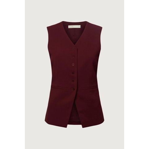 Oak + Fort Button Front Suiting Vest