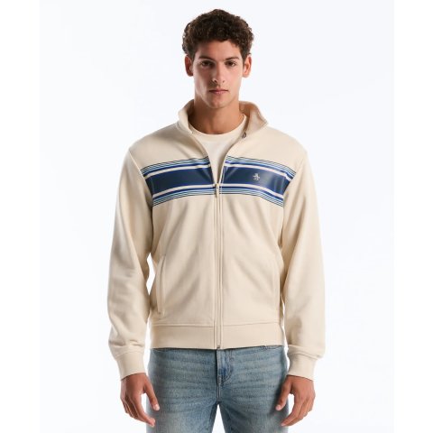 Original Penguin Striped Fleece Track Jacket