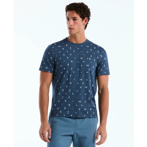 Original Penguin Botanical Drinks Print Cotton T-shirt