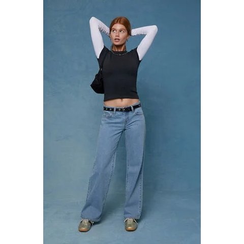 Pacsun Pacsun Zoe Low Rise Girlfriend Jeans Light Blue