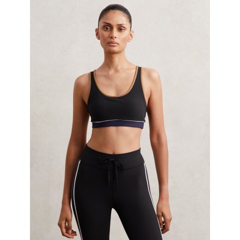 The Upside Colour-Block Racerback Bra Black