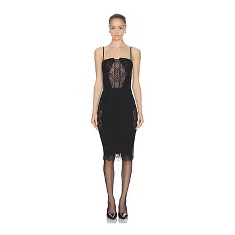 HAELO Collage Corset Dress Black