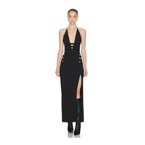 HAELO Deep-v Dress Black