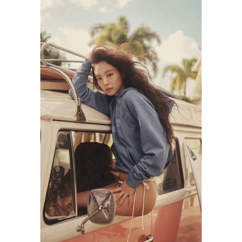 Frankies Bikinis Jane Terry Hoodie Jennie Blue