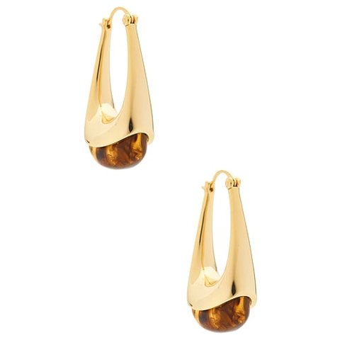 Revolve Elysee Hoop Gold Earrings