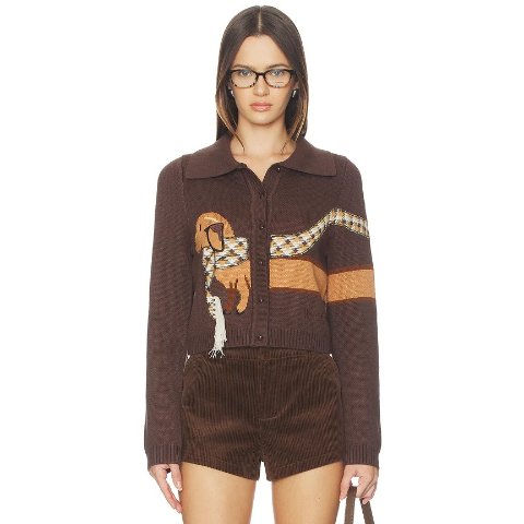 House of Sunny Tripper Cardigan Tobacco