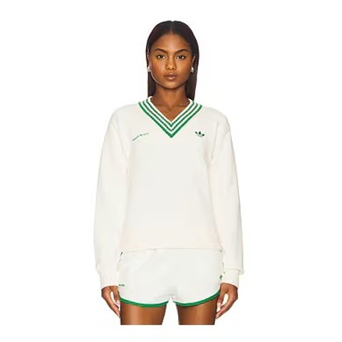 adidas Originals x Sporty & Rich Sweater Off White Green