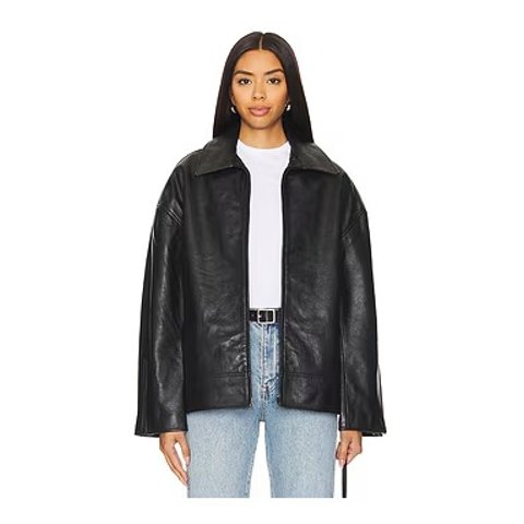 grlfrnd Alek Leather Jacket Black