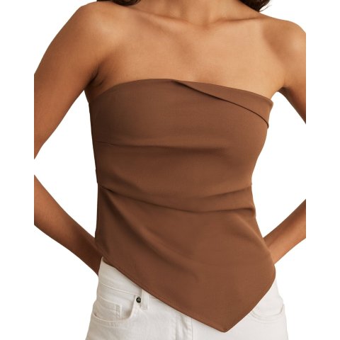 Reiss Millie Ruched Bandeau Top