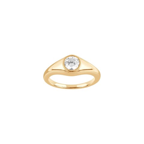 Plated Silver Lab-Grown Diamond Ring 0.62 ct