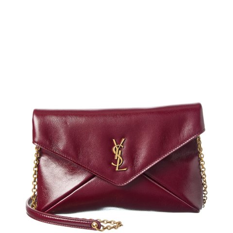 Saint Laurent Cassandre Mini Leather Chain Pouch