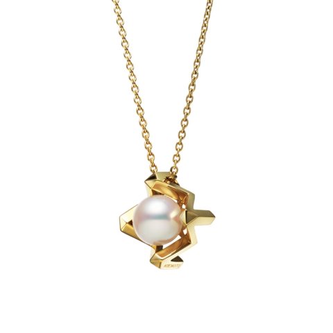 Mikimoto M Collection 18K Yellow Gold 7.5MM Akoya Pearl Necklace